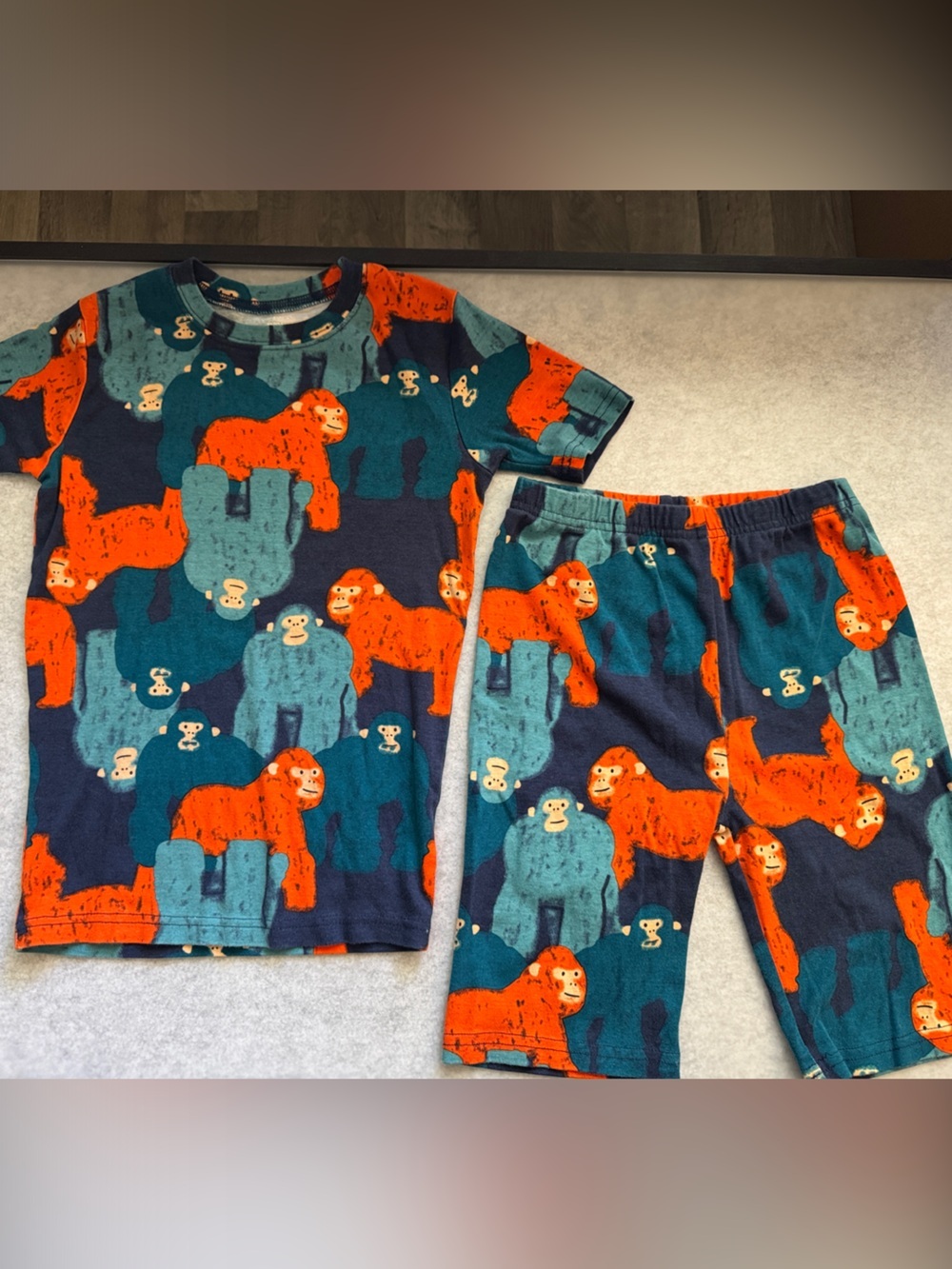 Kids Carter Ape Print Pajama Set size 12
